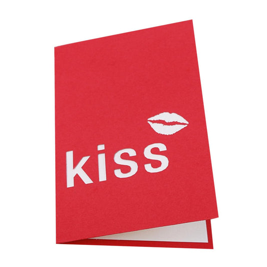 Grußkarte „red Lip Up“ Handgefertigt Rote Lippen