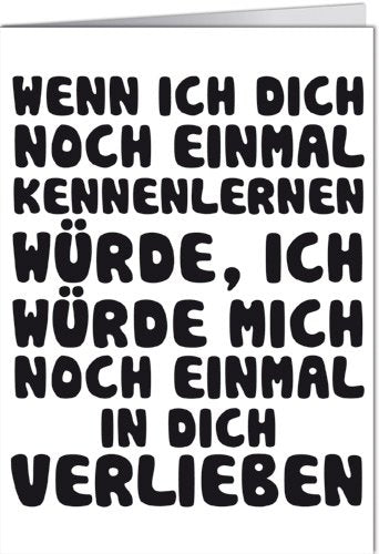 Grußkarte mit Umschlag/Klappkarte LUSTIG