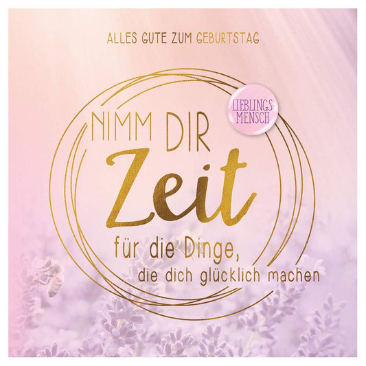 Exklusive Geburtstagskarte mit Glasapplikation