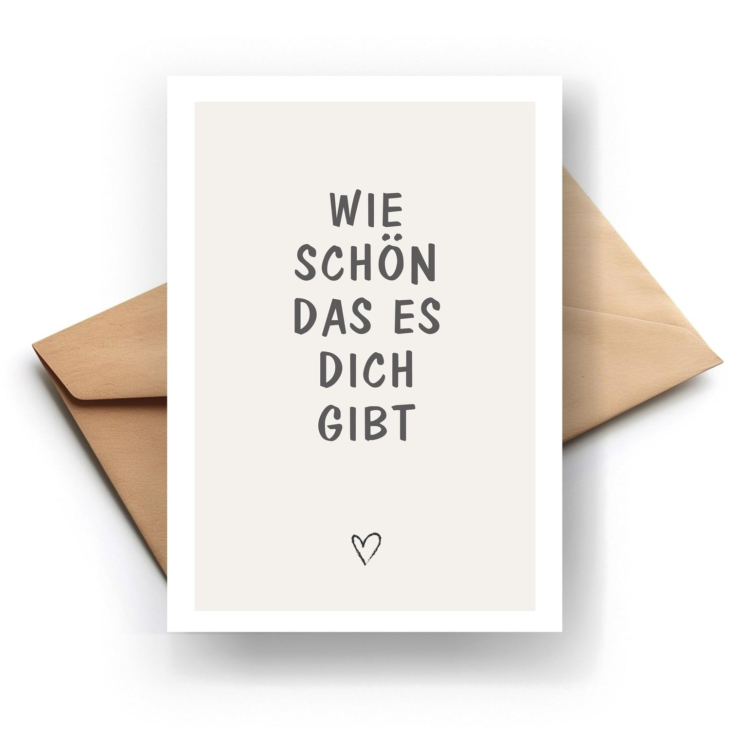 Grußkarte wie schön das es dich gibt, Glückwunschkarte